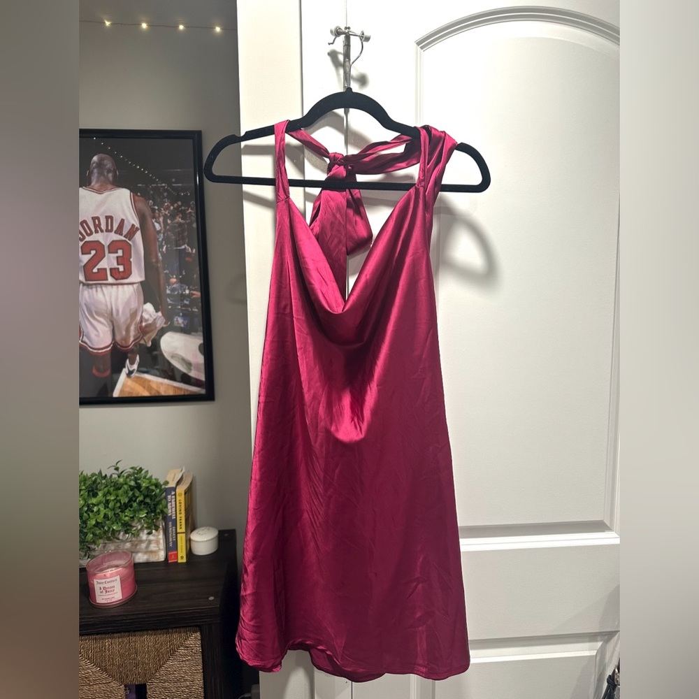 Brand new purple silk dress